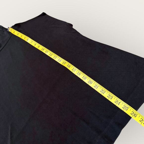 Chico's Travelers Vintage Cap Sleeve Asymmetric Cowl Neck Slinky Top XL/16 Black - Picture 11 of 13